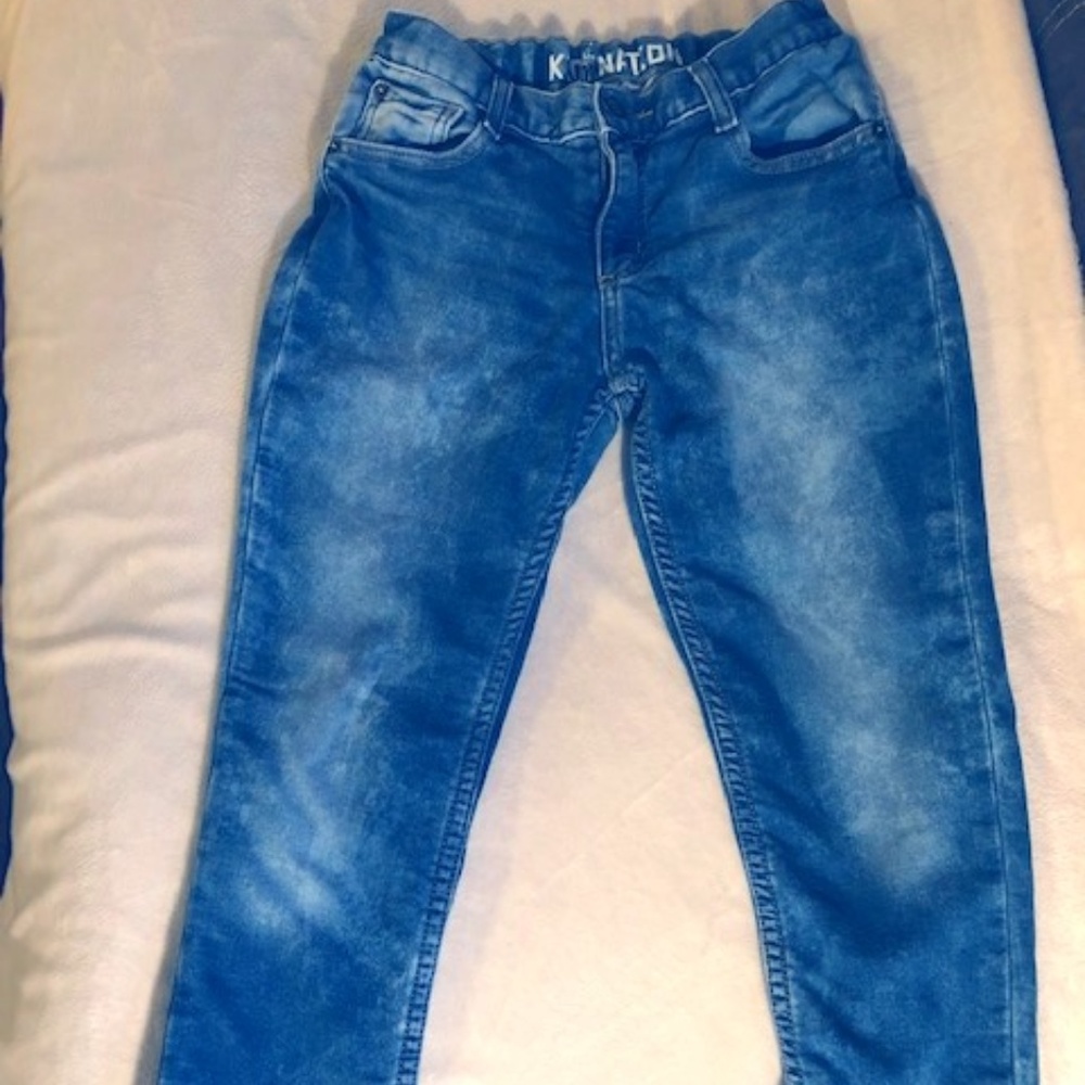 Blue Kid Nation Elastic Waist Jeans